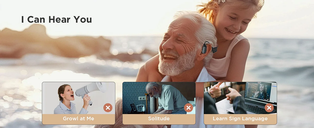 💖 💥 Black Friday SALE!🔥YUNPSO Bone Conduction Smart Hearing Aid Bluetooth Earphones